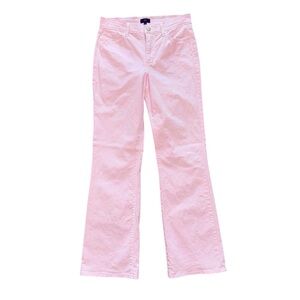 NYDJ Size 6 Soft Pink High-Waist 5 Pocket Bootcut Jeans Cotton-Spandex